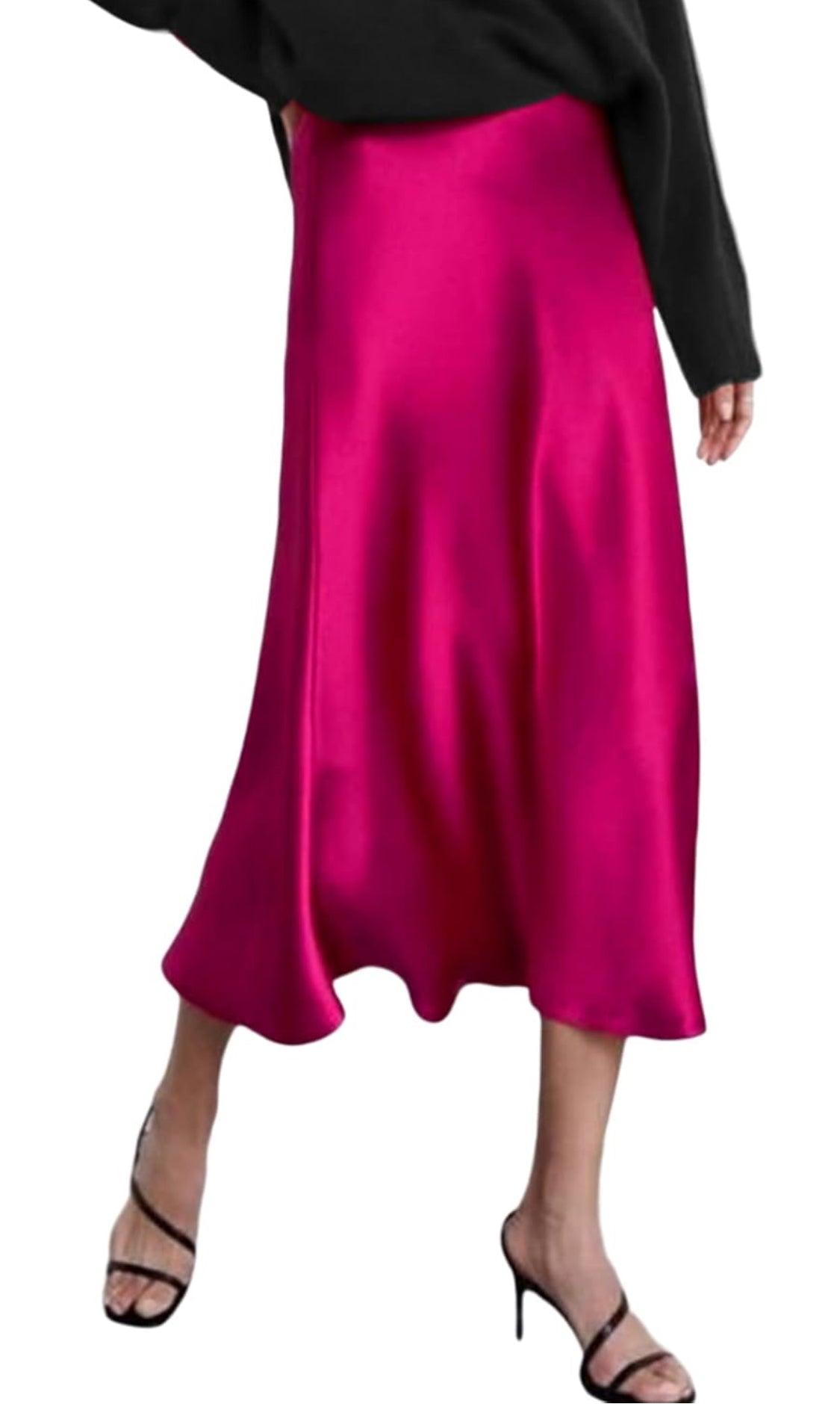 Sophie Satin Midi Skirt