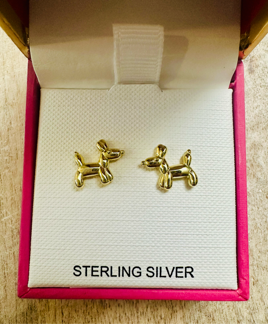 Gold Pup Earrings
