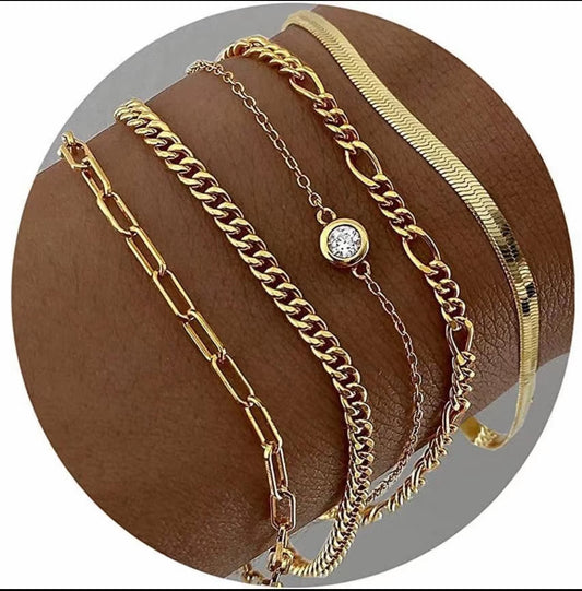 Dainty Waterproof Bracelet Set