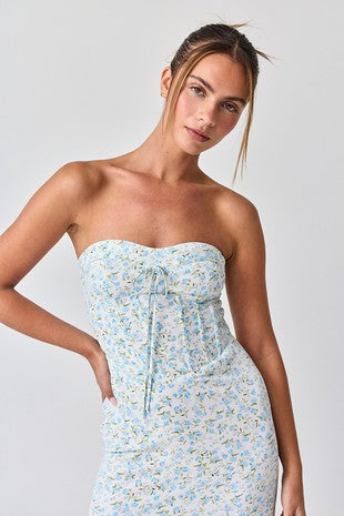 Haylee Strapless Corset Midi Dress