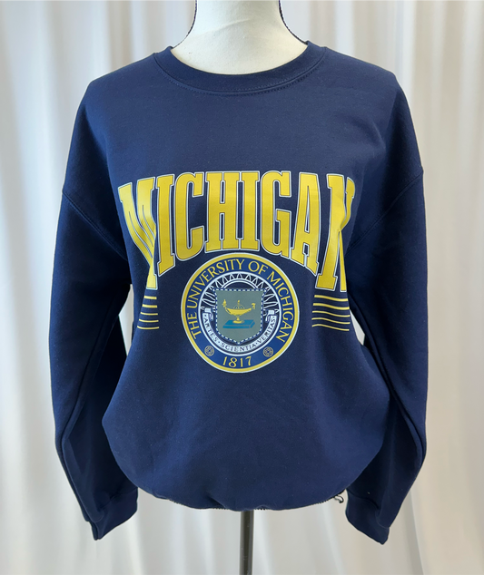 Vintage Go Blue Crew