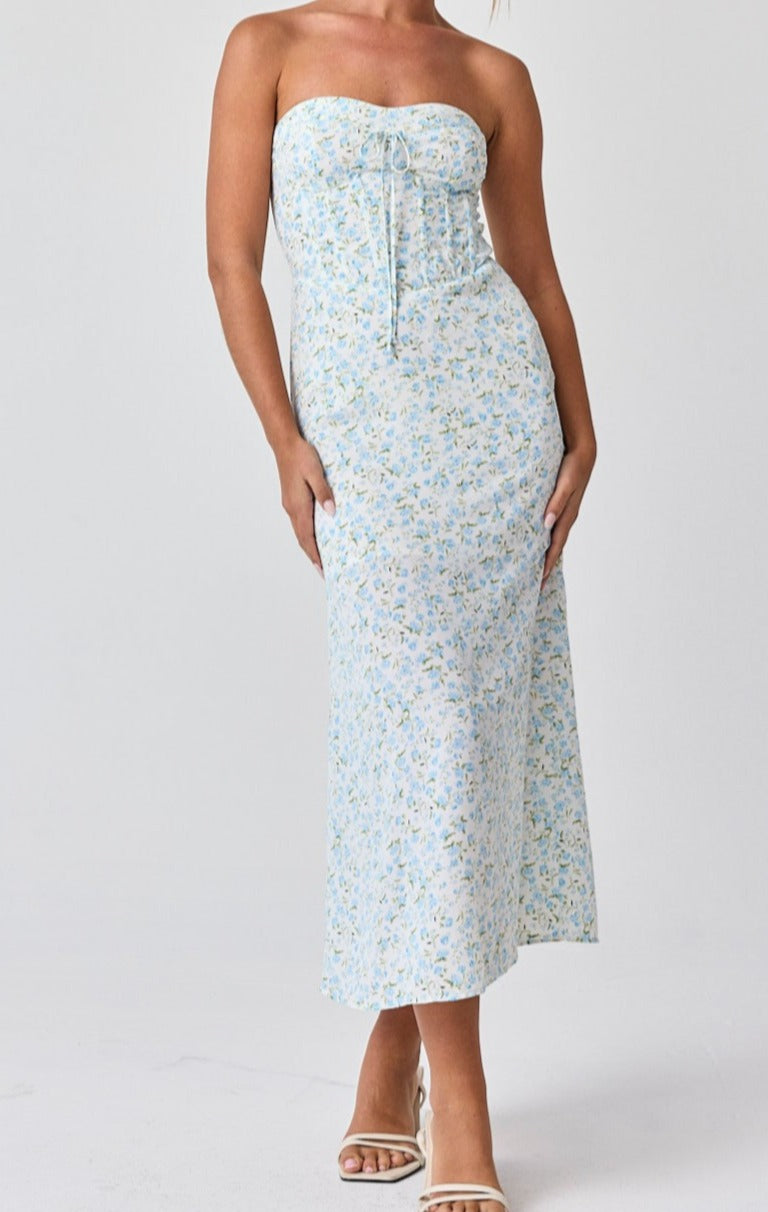 Haylee Strapless Corset Midi Dress
